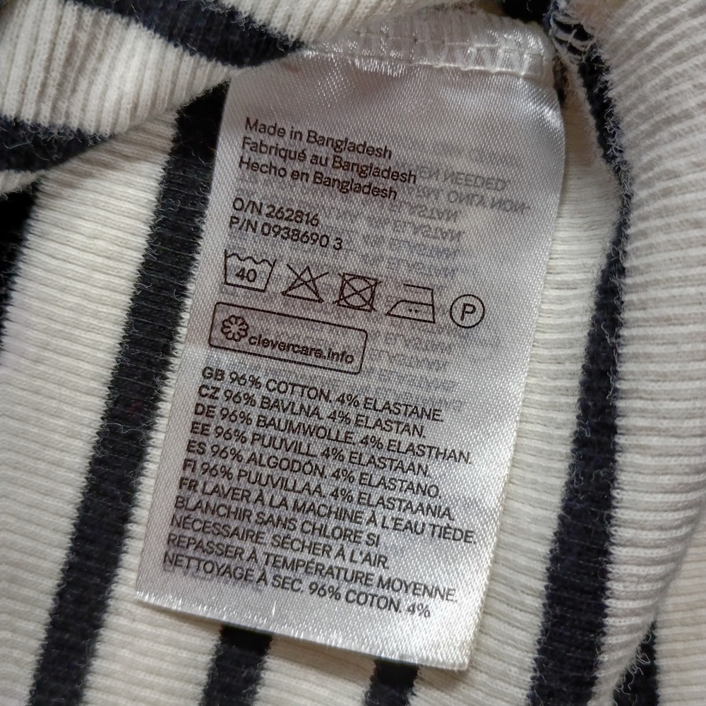 H&M Striped Ribbed Top XS - Picture 3 of 4